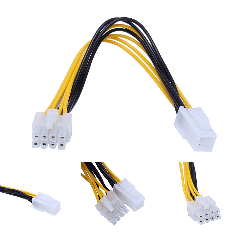 Dây cáp chuyển đổi nguồn ATX 4-Pin Male sang 8-pin Female dành cho bảng mạch CPU