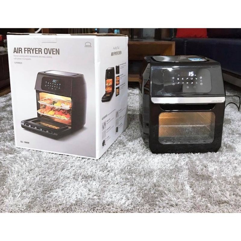 Nồi chiên nướng 12L lock&lock EJF696 BLK