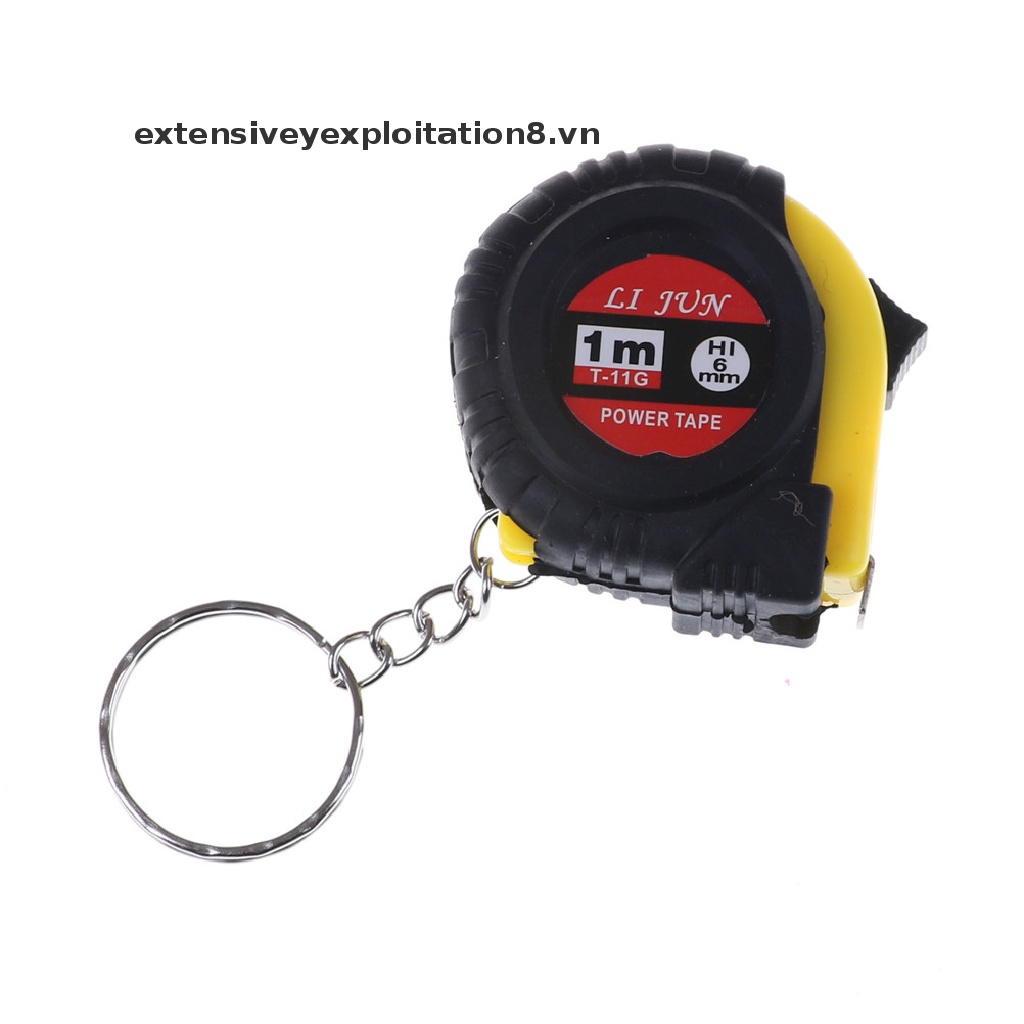【extensive】 Mini Tape Measure With Key Chain Plastic Portable 1m Retractable Ruler 【vn】