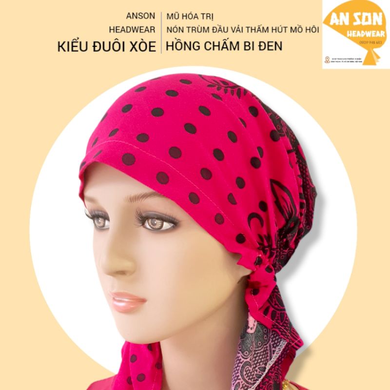 Nón hóa tri. vải mềm thoáng mát, chemo hat, mũ hóa tri., nón ung thư