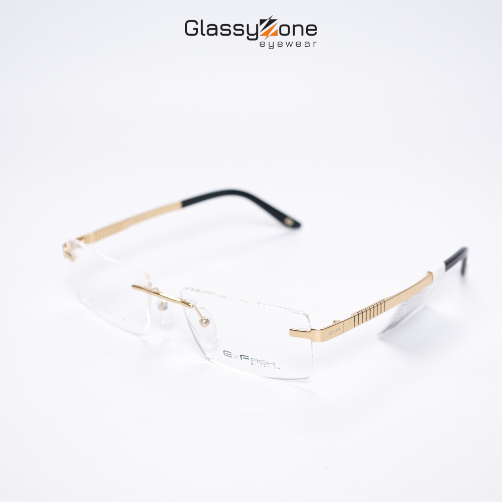 Gọng kính cận, Mắt kính giả cận kim loại Form chữ nhật Nam Nữ Exfash 31274- GlassyZone