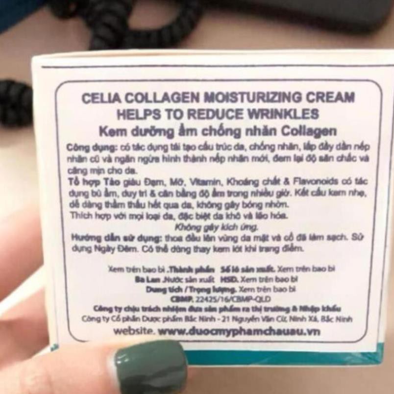 [NHẬP KHẨU BALAN] KEM DƯỠNG ẨM CHỐNG NHĂN COLLAGEN CELIA COLLAGEN MOISTURIZING CREAM- 50ML