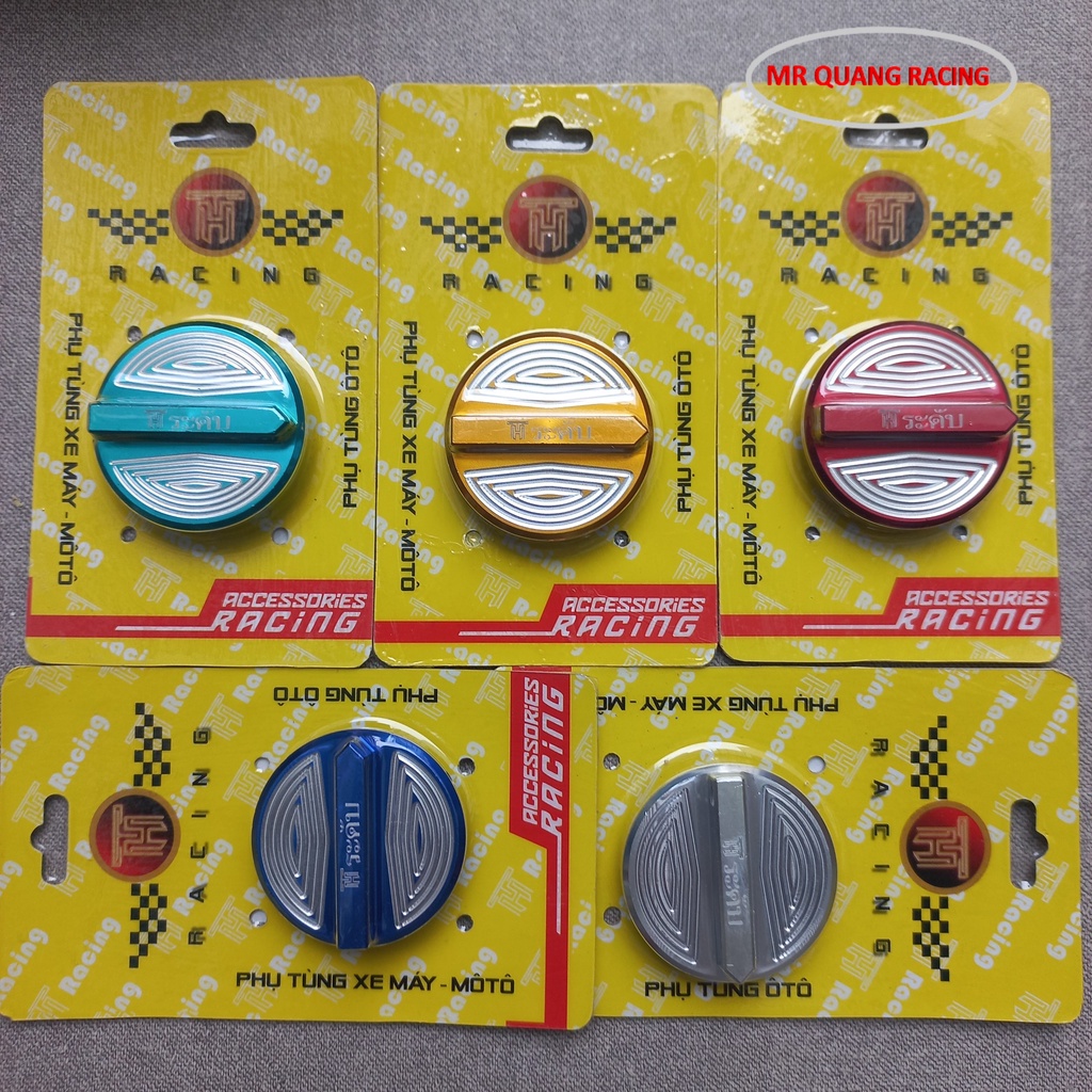 Nắp chụp hộp sên nhôm màu Honda Yamaha  kiểu mũi tên hình dáng bắt mắt