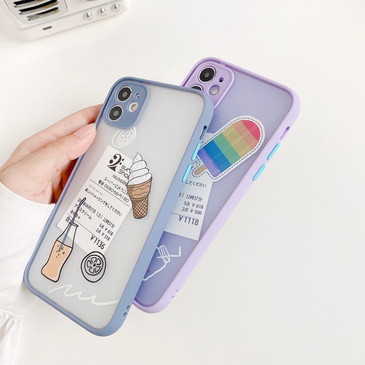 Ốp lưng iphone Kem Japan nhám viền nổi cong 5/5s/6/6plus/6s/6splus/7/7plus/8/8plus/x/xr/xs/11/12/pro/max/plus/promax | BigBuy360 - bigbuy360.vn