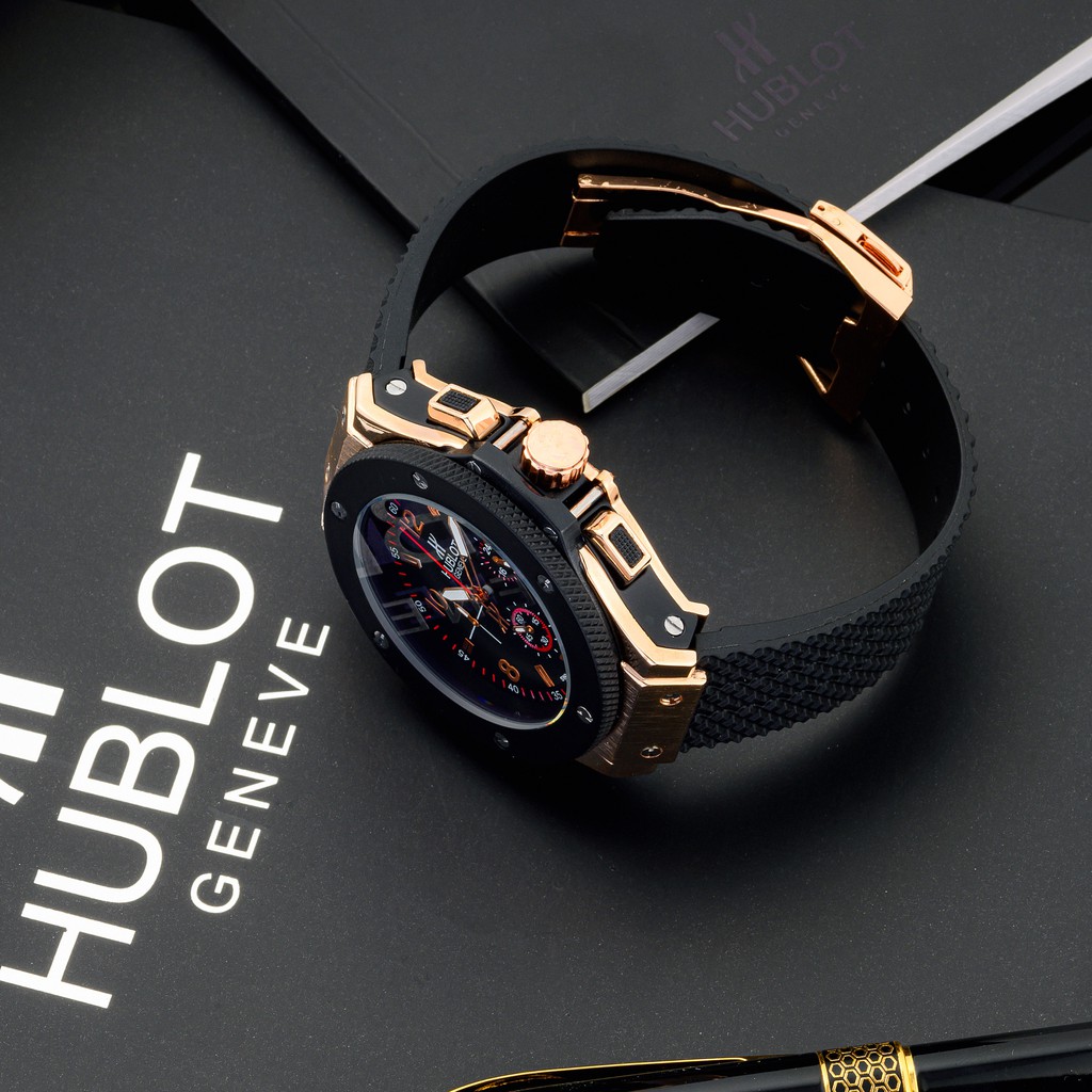 Đồng hồ nam Hublot máy pin dây cao su chống nước cao cấp bảo hành 12m DH206 | BigBuy360 - bigbuy360.vn