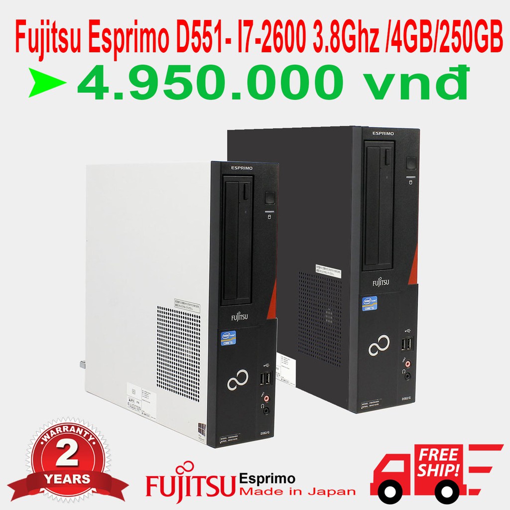 Máy Bộ Nhật Fujitsu D551/Core i7-2600 /4GB/HDD 250GB | BigBuy360 - bigbuy360.vn