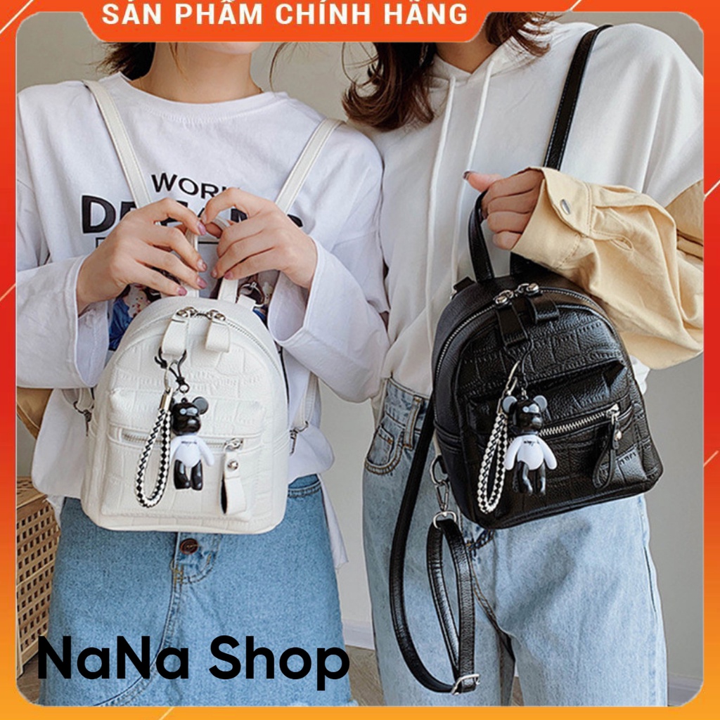 Balo thời trang, balo mini du lịch, đi chơi, đi học, tặng kèm móc khóa gấu, Mã T 21