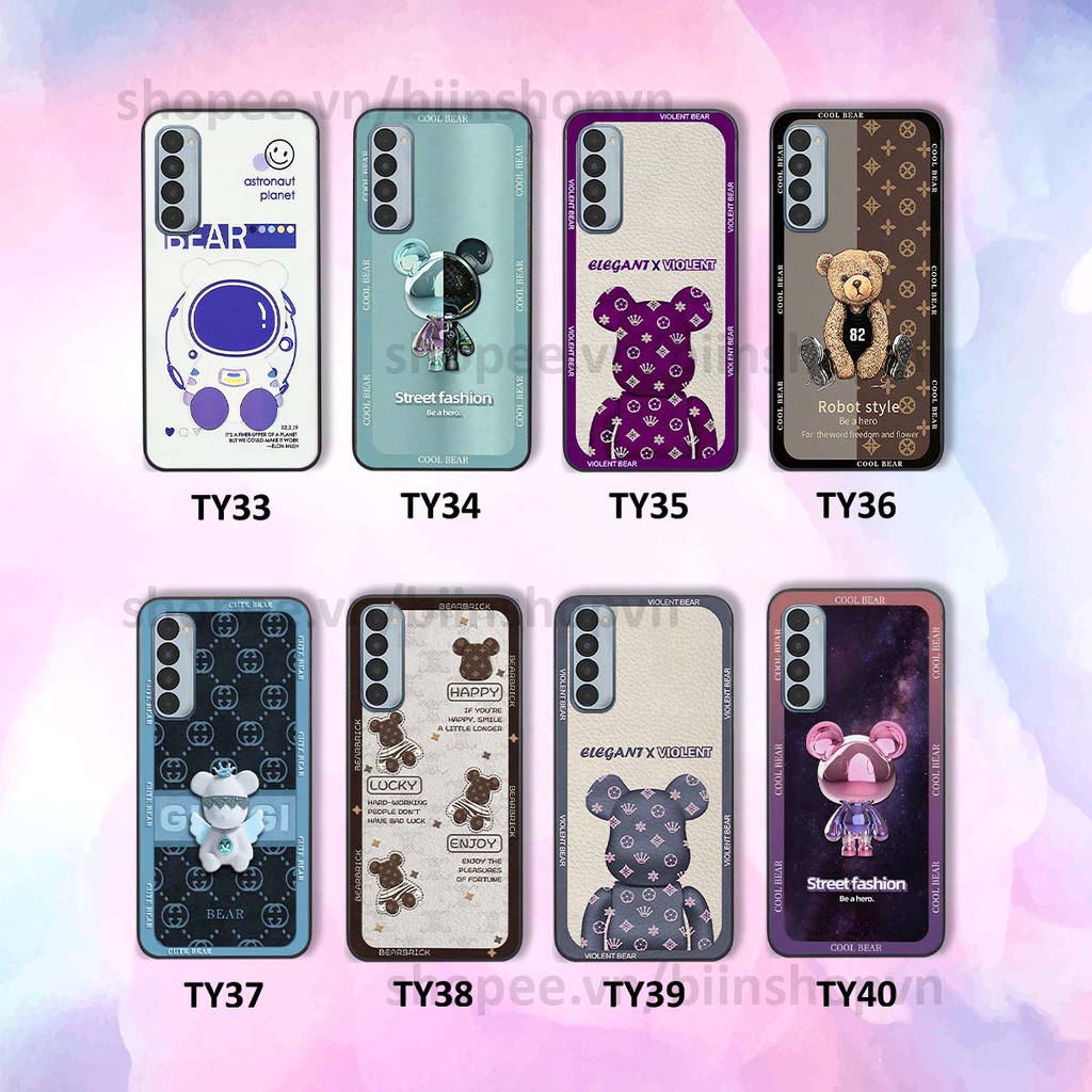 Ốp Oppo Reno4 / Reno4 Pro / Reno 4 hình gấu bear brick đẹp độc lạ, thời trang, cá tính