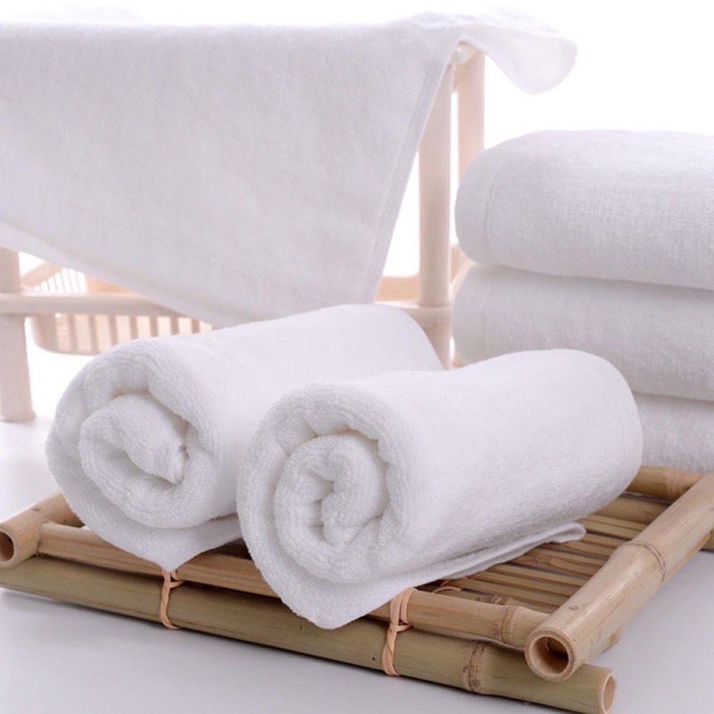 KHĂN LAU ĐẦU, LÀM MẶT COTTON CHO SPA, KHÁCH SẠN 35*75cm