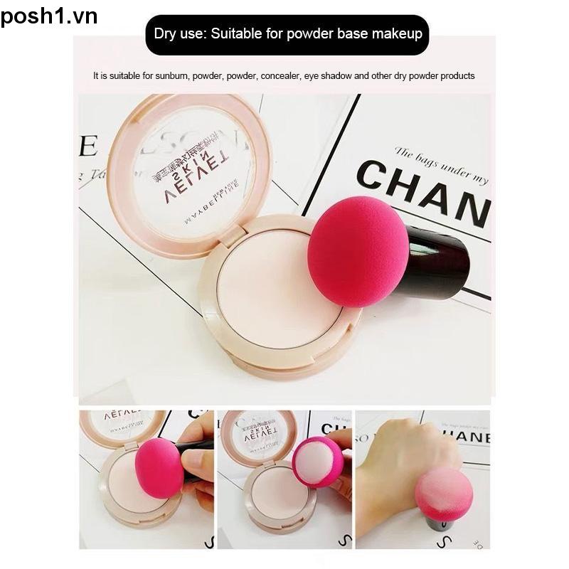 💖💖Mút trang điểm đầu nấm có tay cầm tiện lợi
