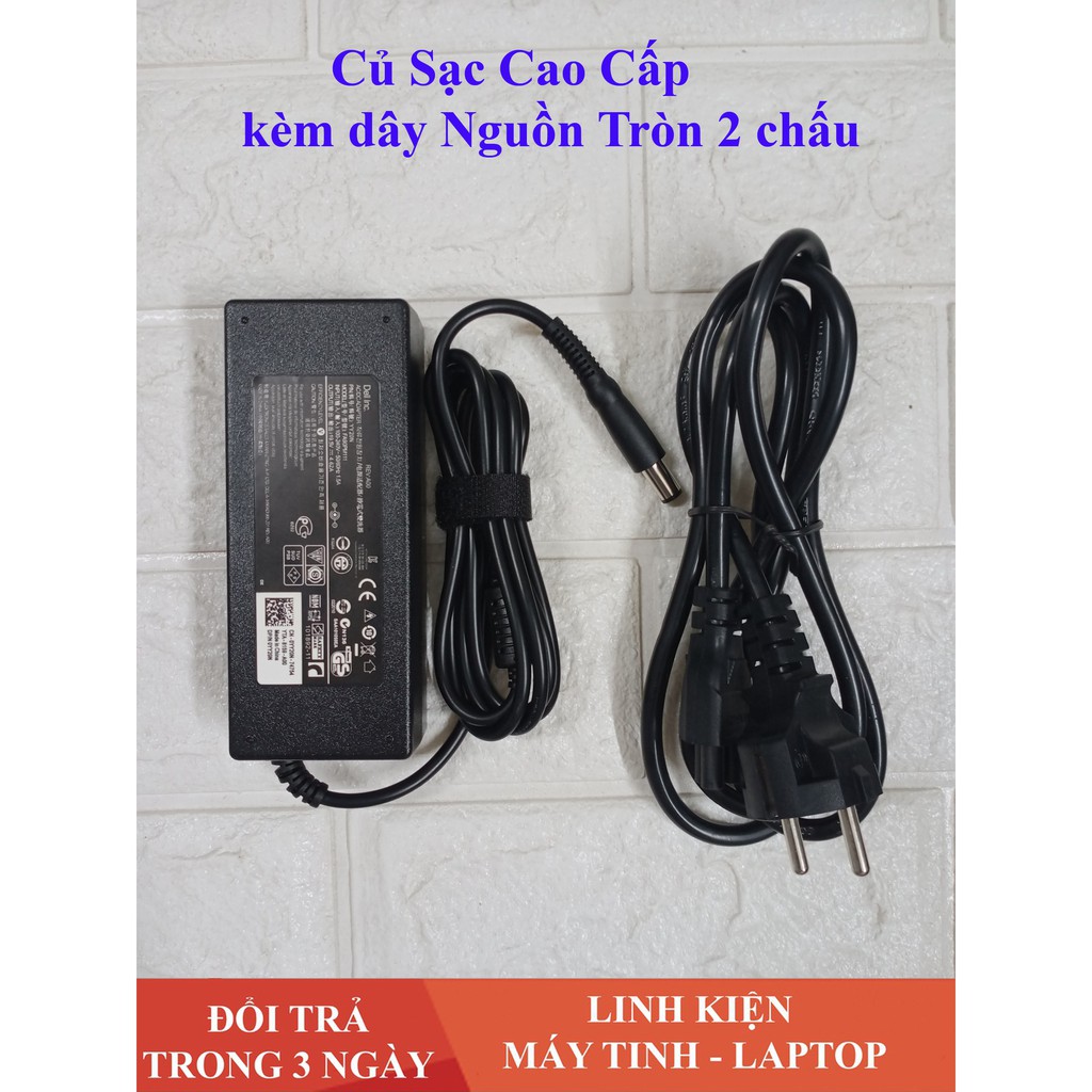 Sạc laptop Dell 19.5V 4.62A Chân Kim To - 3542 3543 3521 3757 7537 5447 5448 5547 5548 Kèm dây nguồn new 100%