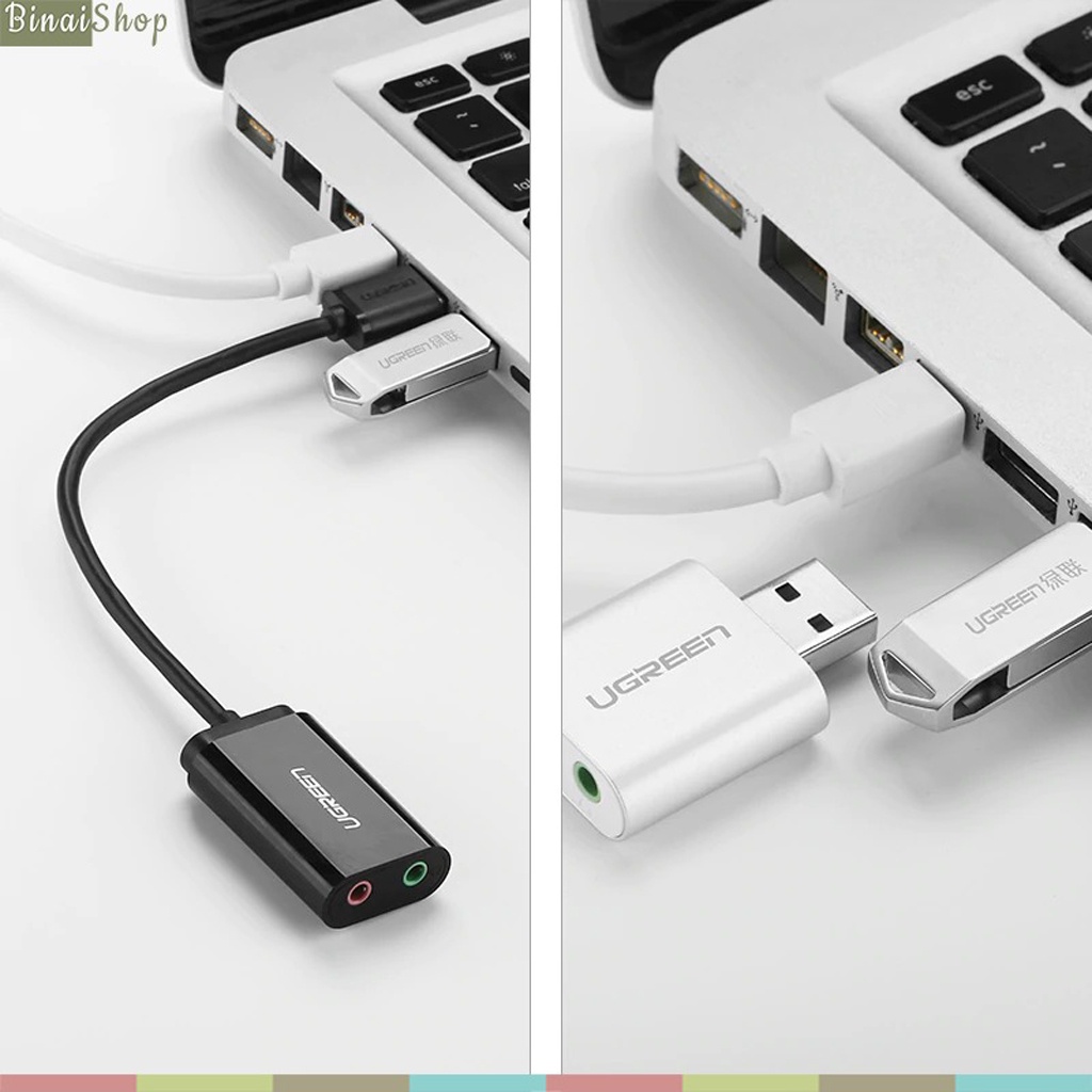 Cáp Chuyển USB Ra 2 Cổng Microphone Và Âm Thanh 3.5mm UGREEN US205 Cao Cấp