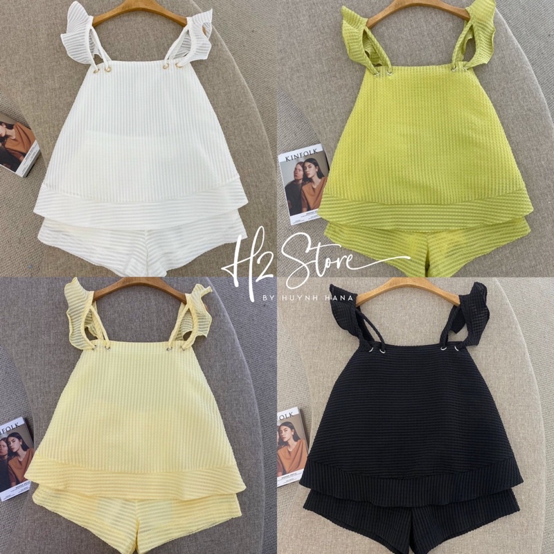 SÉT ÁO 2 DÂY BÈO + QUẦN SHORT - QA01833