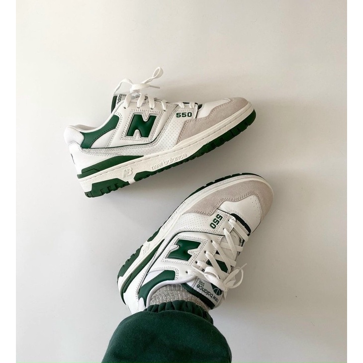 Giày New Balance 550 White Green, Giày thể thao nam nữ nb 550 (Fullbox)