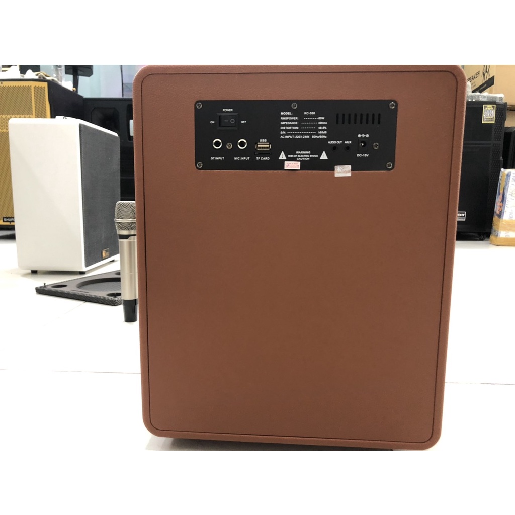 Loa Kéo Karaoke Xách Tay KCbox KC-350 Đủ 3 Màu Đen, Nâu, Trắng