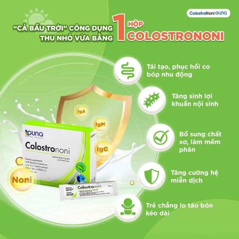 Sữa non giàu kháng thể, COLOSTRONONI ổn định đường tiêu hoá, nhập khẩu tại ý. date 2025