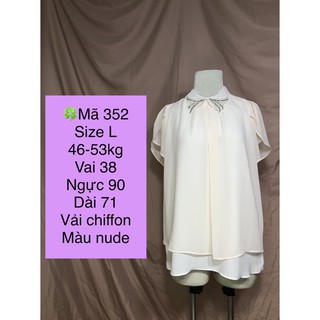[350358] cộc tay có cổ chất liệu chifon 2hand