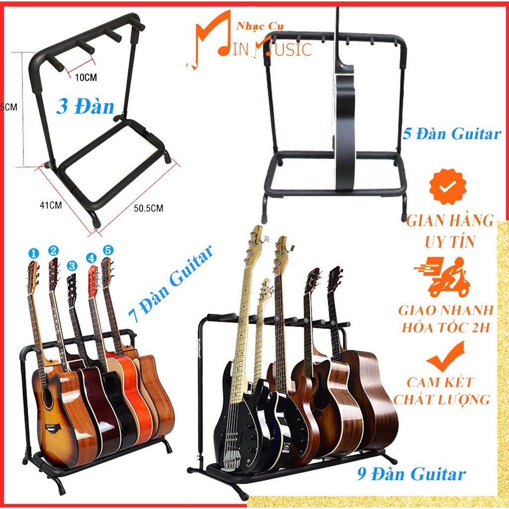 Giá để nhiều đàn guitar I Chân Để 3 Đàn Guitar ,5 Đàn Guitar ,7 Đàn Guitar , 9 Đàn Guitar Để Đàn Acoustic,Electric, Bass