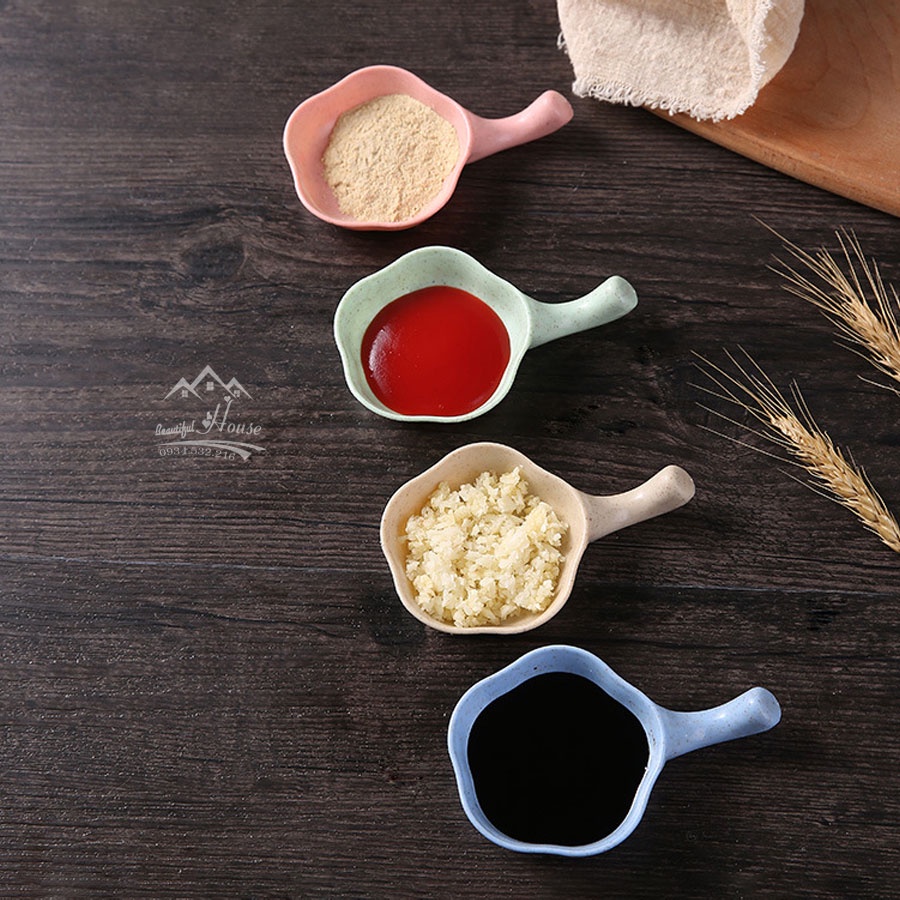 Bát Chấm, Chén Ăn Dặm Cho Bé Hình Hoa Có Tay Cầm Chất Liệu Nhựa Lúa Mạch Không BPA An Toàn Cho Sức Khỏe - Mẫu 2