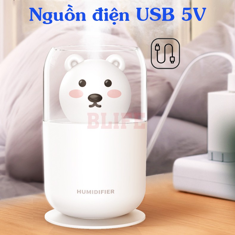 Máy phun sương tạo độ ẩm phòng ngủ - ô tô  300ml BLIFE - BH 3 Tháng