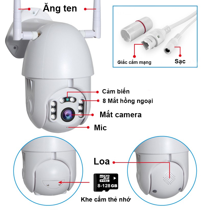 CAMERA WIFI GIÁM SÁT CAO CẤP CHỐNG NƯỚC