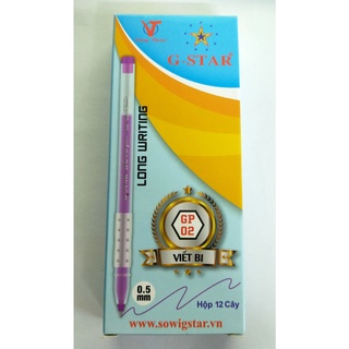 Hộp 12 cây viết gel tím Gelink cho học sinh tiểu học Gstar GP-02