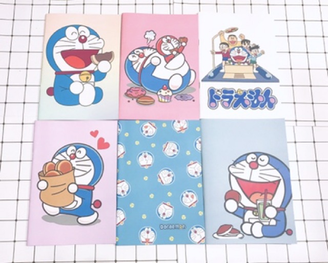 Vở kẻ ngang 72 trang Doraemon V8 ,vở in hình dễ thương,vở hoạt hình anime