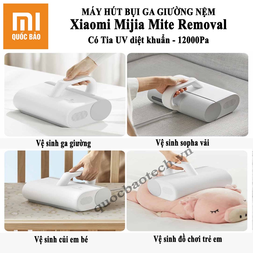Máy hút bụi giường, nệm Sopha Xiaomi Mijia Mite Removal- Có tia UV diệt khuẩn- lực hút 12.000 PA