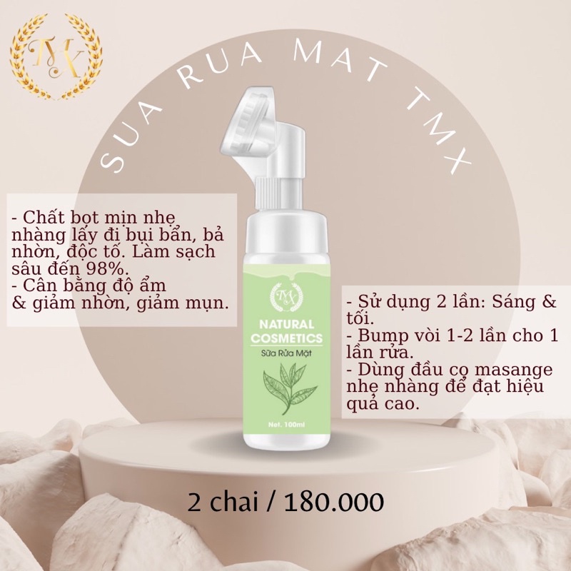 Sữa Rửa Mặt Tạo Bọt Thảo Mộc Xanh