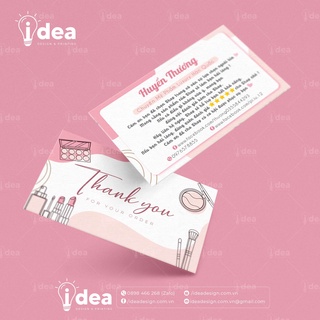 2000 - 5000 CARD - Thiết kế và In Card Visit, Card cảm ơn, Thẻ tích điểm, Phiếu liệu trình, Card Thank You - KT 9x5.4cm