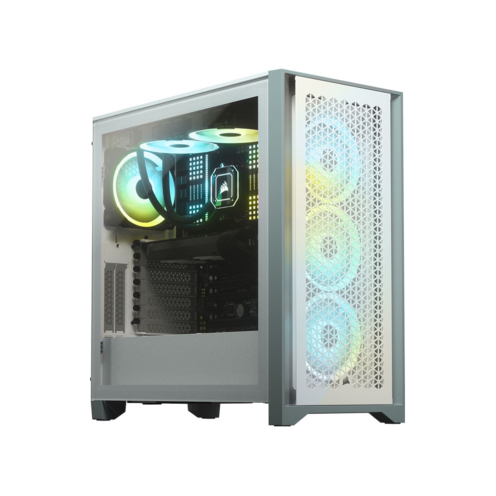 Vỏ Case CORSAIR 4000D- AirflowTempered Glass-White - Hàng chính hãng