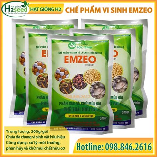 5 gói Men vi sinh Emzeo - Gói 200g - Phân hủy và khử mùi chất thải hữu cơ