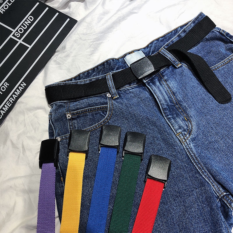 Thắt lưng bằng vải canvas nhiều màu sắc tùy chọn thời trang 22508