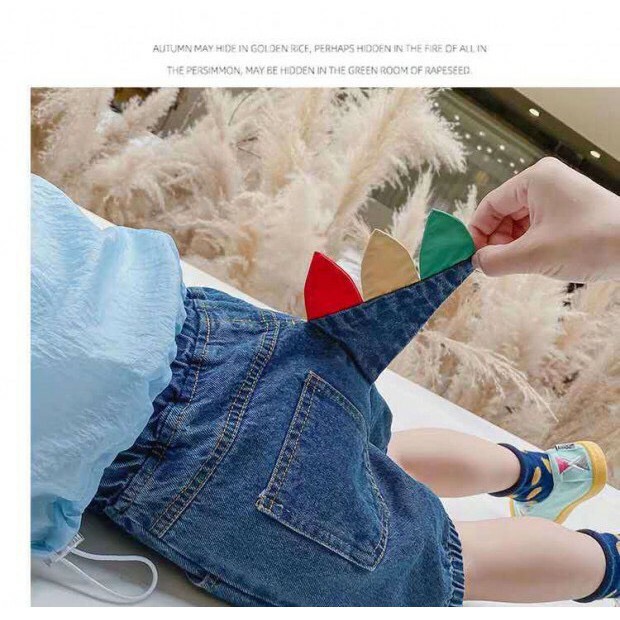 [MADE IN VIETNAM] Quần Sóc Bò JEANS Bé Trai Bé Gái 💖Vải Mềm Mại 💖Thêu Hình Xinh Xắn