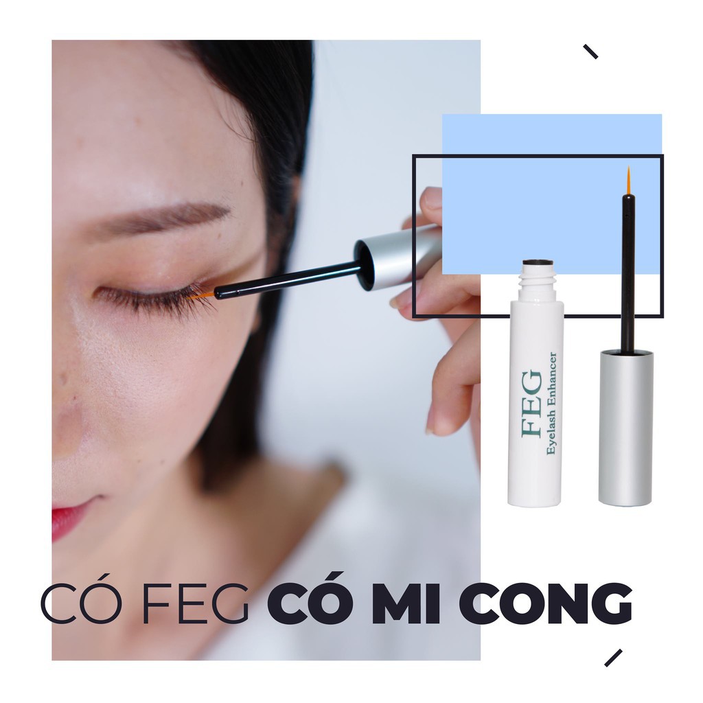 Dưỡng mi xanh FEG Eyelash Enhancer_Dưỡng Mi Dài Cong Vút-FEG dưỡng mi dài hàng đầu thế giới