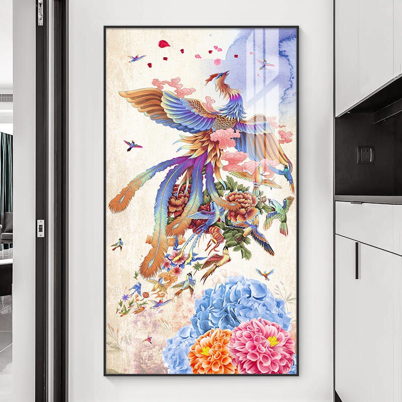 Tranh thêu chữ thập phượng hoàng