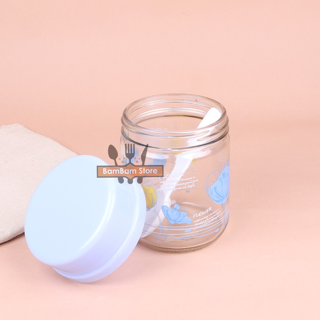 Bộ 2 hủ thủy tinh đựng gia vị Bam House kích thước lớn tặng kèm muỗng cao cấp HTT02 | BigBuy360 - bigbuy360.vn