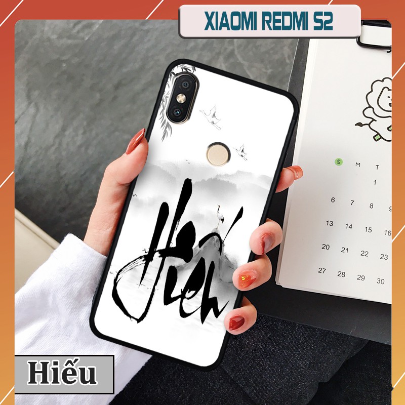 Ốp lưng kính 3D Xiaomi Redmi S2-chữ thư pháp ý nghĩa
