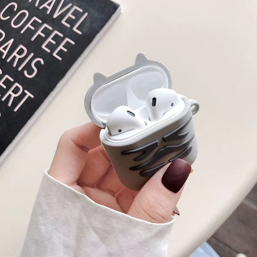 Vỏ Bảo Vệ Hộp Sạc Tai Nghe Bluetooth Không Dây Airpods 1 / 2 Bằng Silicon Họa Tiết 3d Dễ Thương