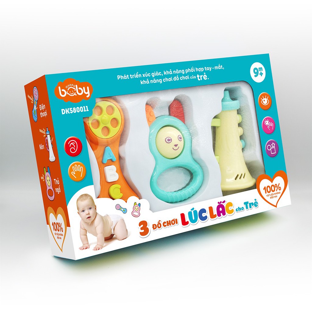 Đồ Chơi Duka: Combo 3 Lúc Lắc cho Trẻ DK580011