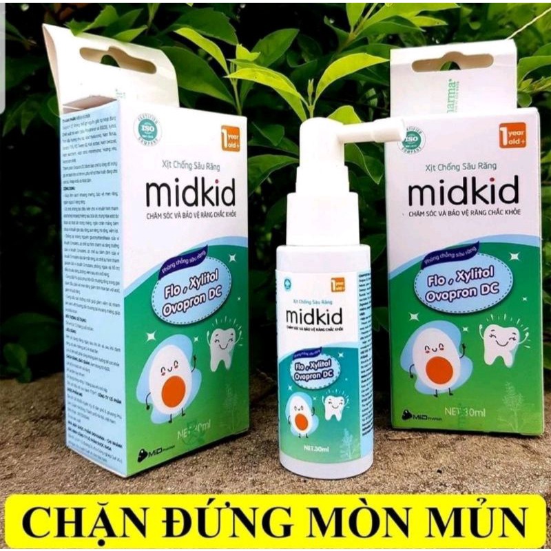 Midkid xịt chống sâu răng, viêm lợi, ngăn ngừa mòn mủn chân răng