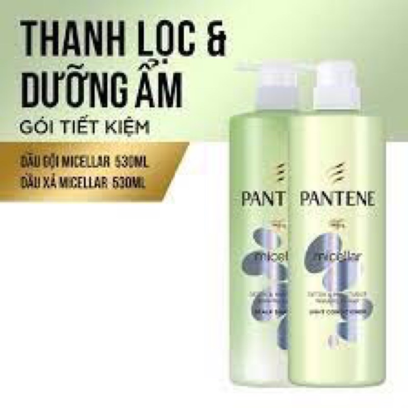 COMBO BỘ DẦU GỘI XẢ PANTENE MICELLAR 530ml