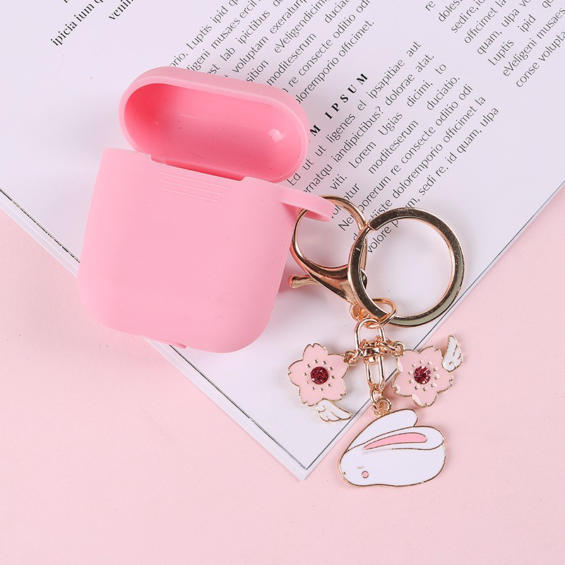 Móc Khóa Hình Thỏ Hồng Dễ Thương Phong Cách Hàn Quốc