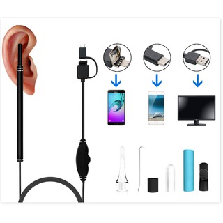 Lấy Ráy Tai Có Camera ✔️Chính Hãng✔️ 3 trong 1 có đèn LED, Nội Soi Tai Mũi Họng, Có Kết Nối Với Điện Thoại, Máy Tính