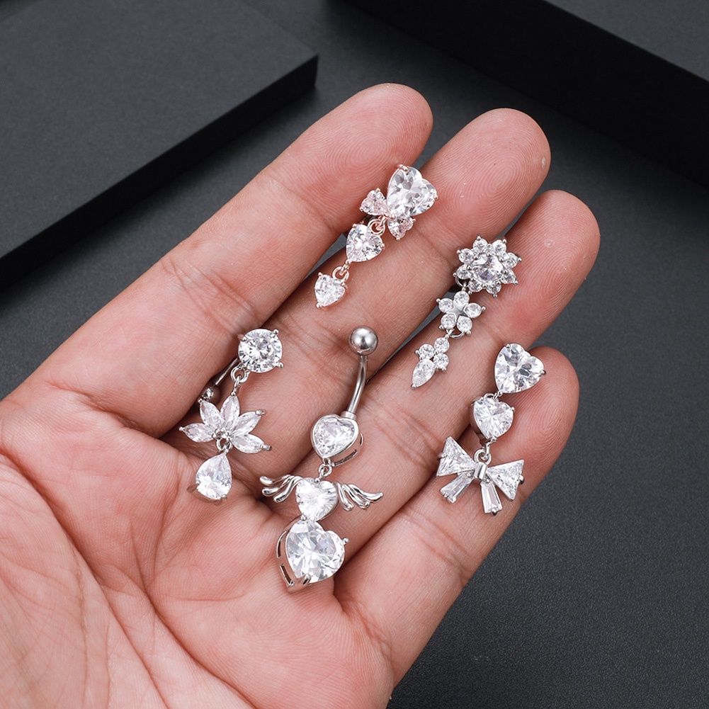Khuyên RốN ĐíNh Đá BằNg ThéP Y Tế Sang TrọNg