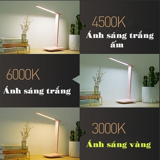 Đèn bàn học chống cận sạc pin tích điện SL-858 9W với 3 chế độ ánh sáng trắng, vàng, trắng ấm, pin 2000mAh hoặc 4000mAh
