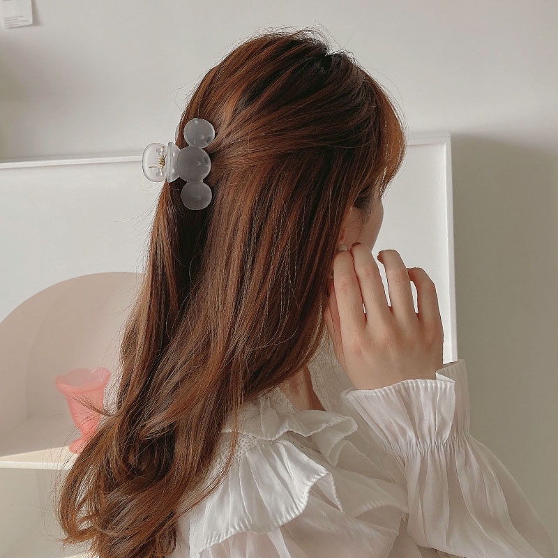 Kẹp bấu tóc trong suốt thiết kế đơn giản cho nữ