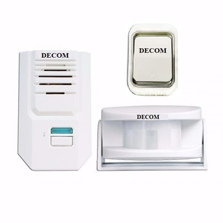 Chuông báo khách hồng ngoại tích hợp chuông cửa không dây Decom DC-287A