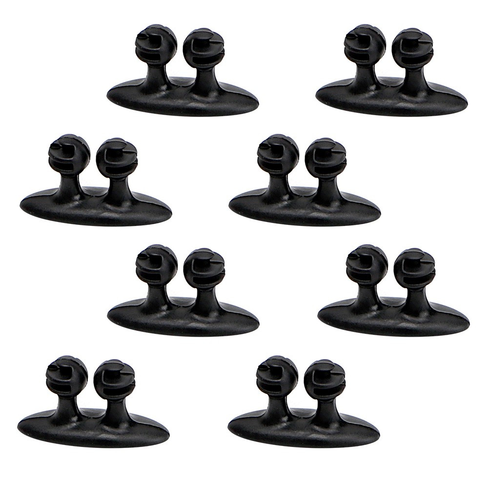 Set 8 Kẹp Cố Định Dây Cáp Sạc / Tai Nghe Đa Năng Màu Đen Dành Cho Ô Tô