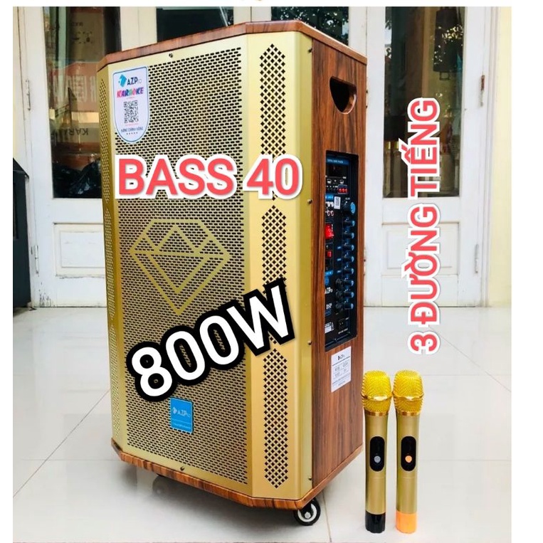 LOA KÉO AzPro 1508A 10 nút 800W BASS 4 TẤC 40 SIÊU KHỦNG